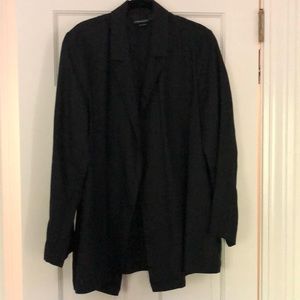Cynthia Rowley black linen jacket with tie belt